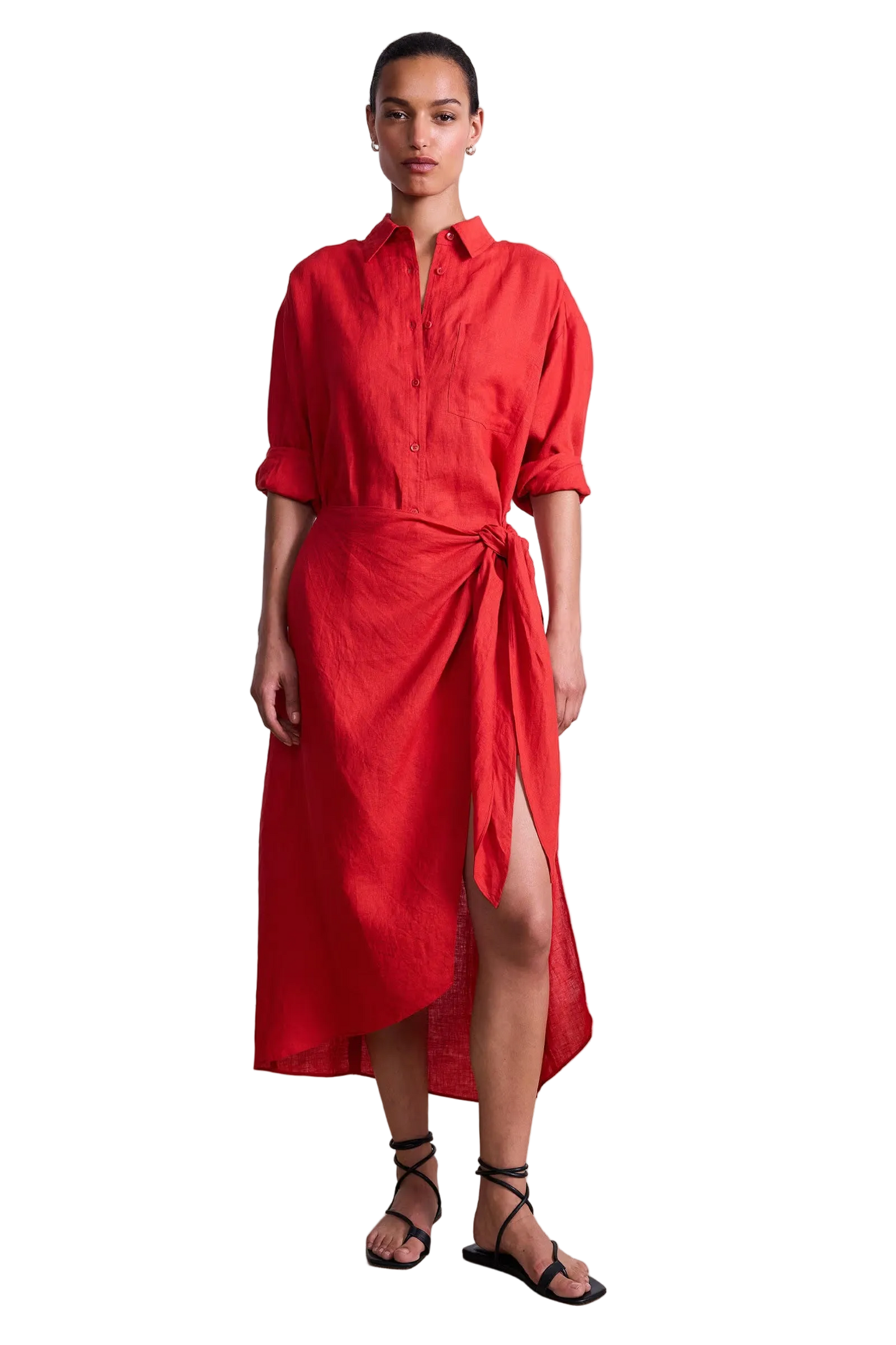 apiece apart alessandra sarong shirt dress Alessandra Sarong Shirt Dress