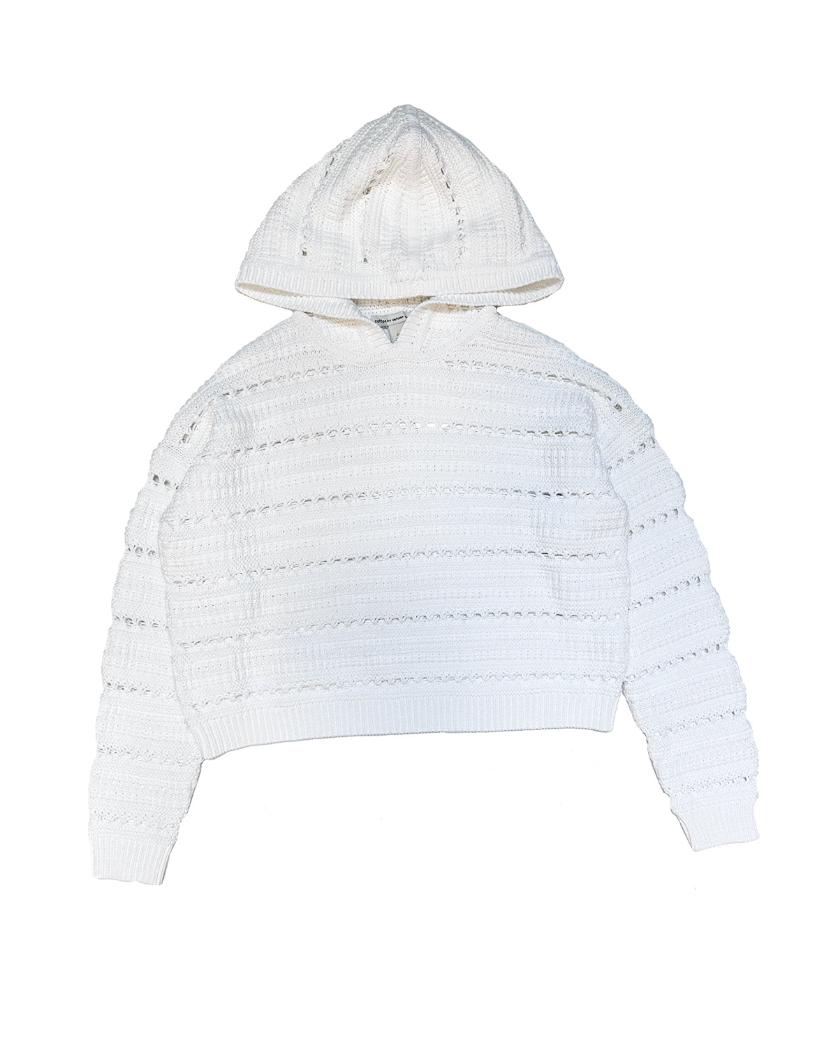 Solid Pointell Hoodie (Bleach White)