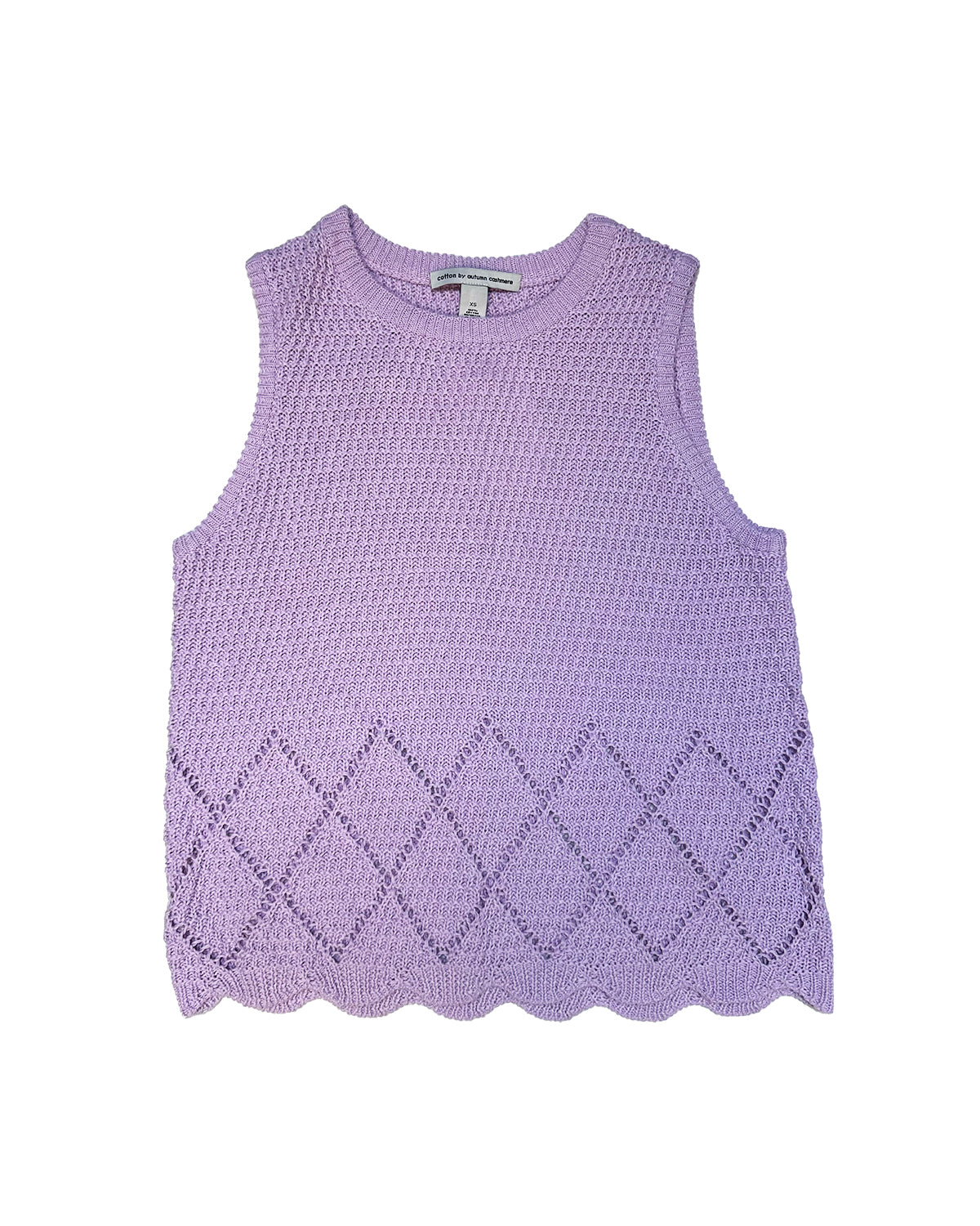 Texture Stitch Shell Knit Top (Violet)
