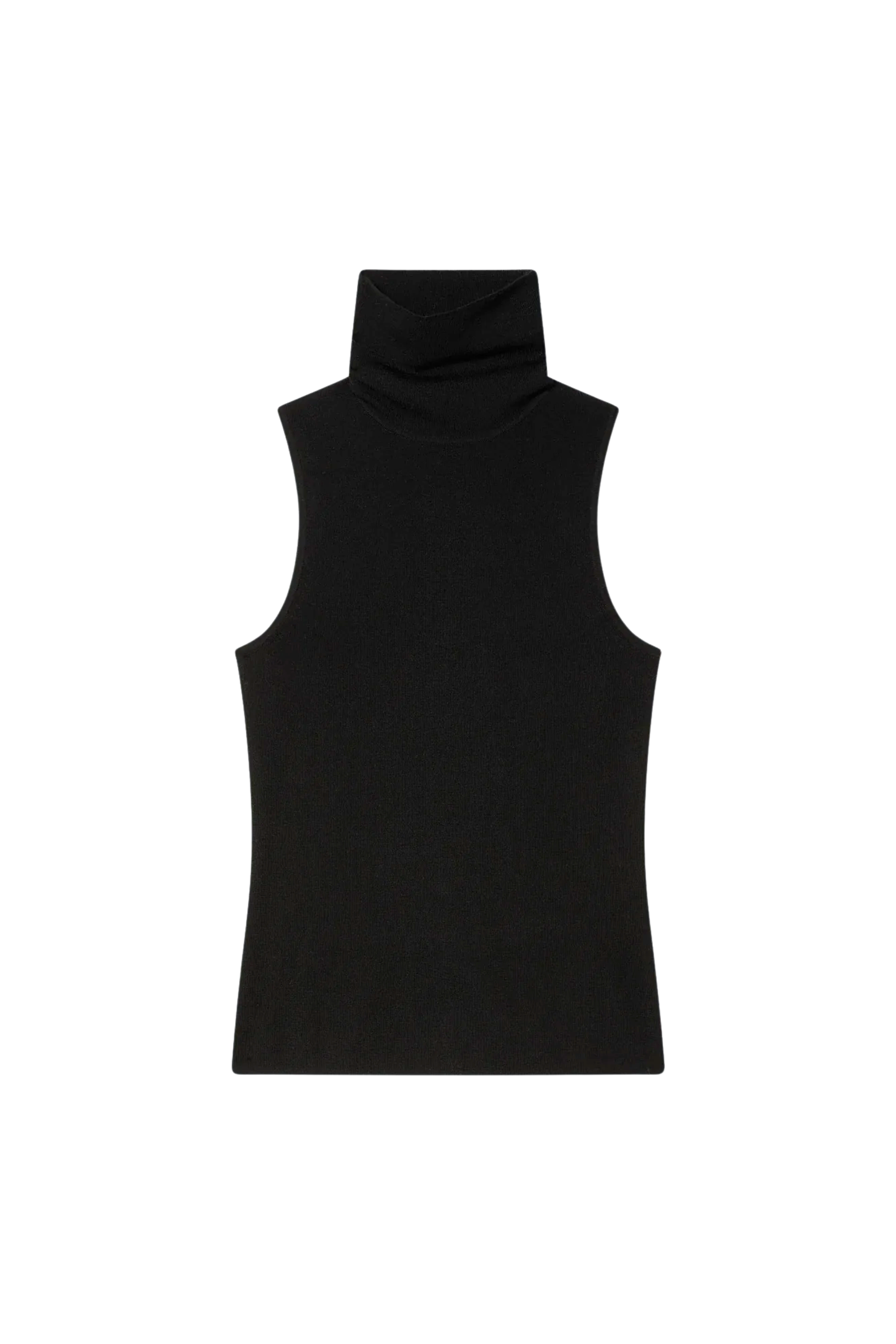 Sleeveless black turtleneck from White & Warren