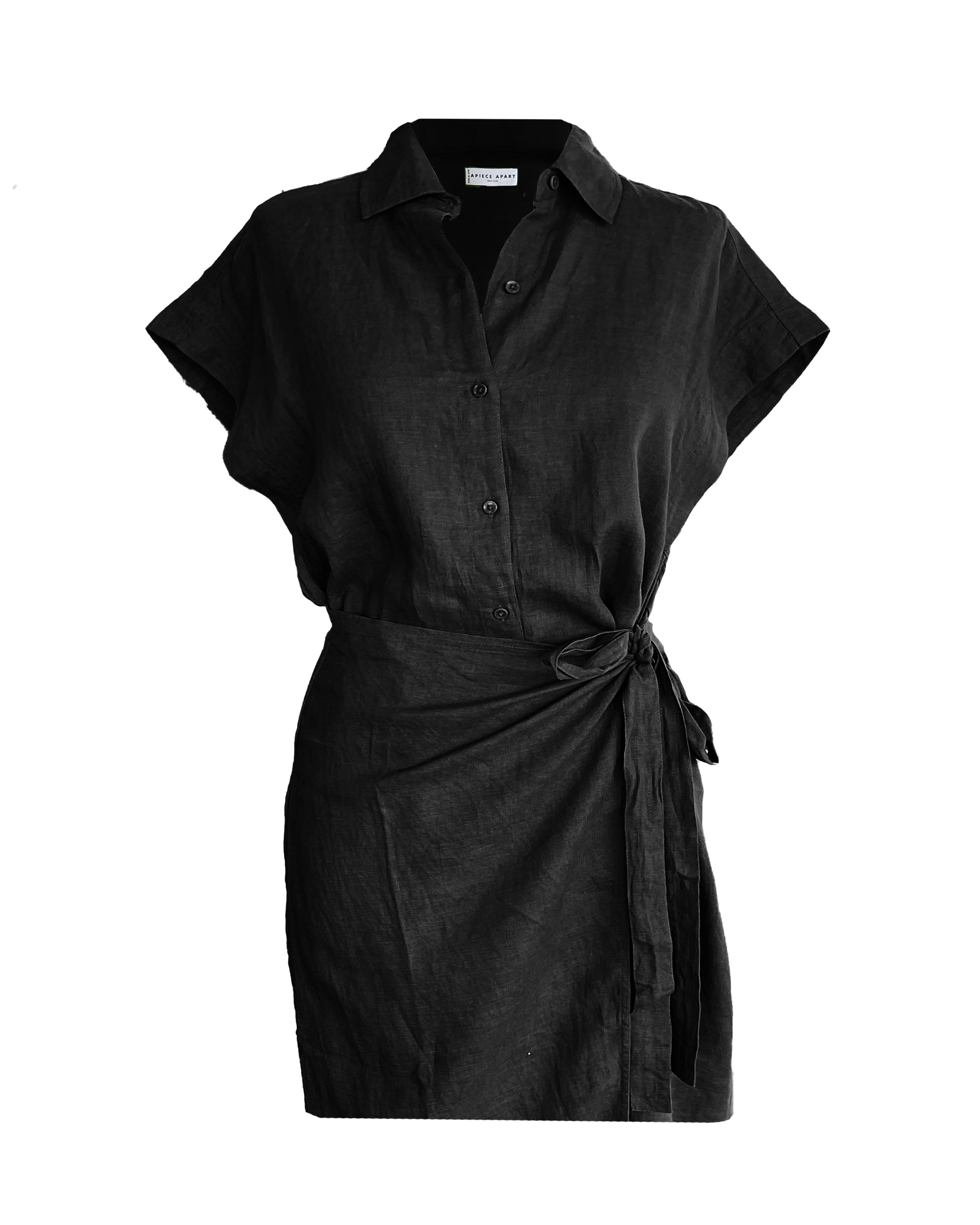 Catania Wrap Mini Dress (Black)