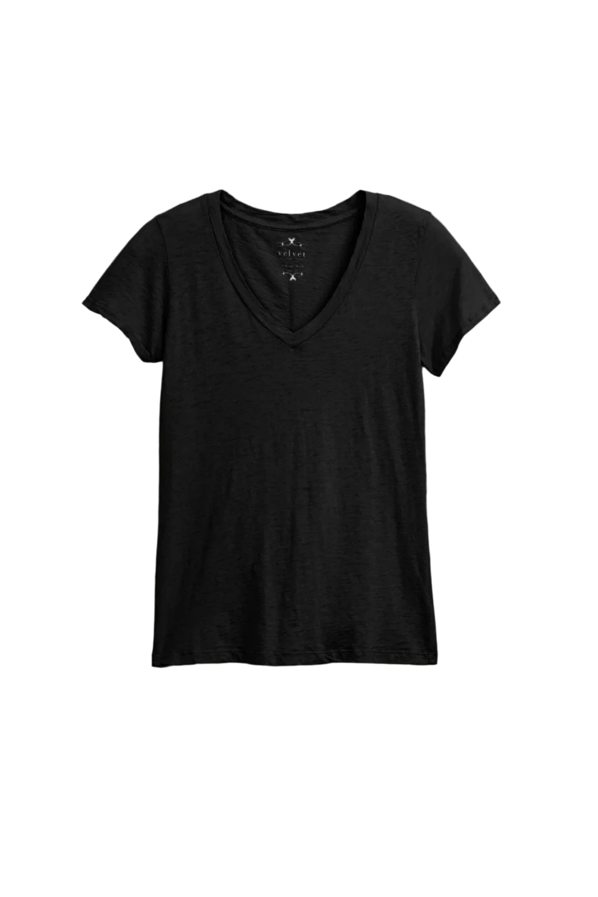 Velvet Lilith Tee in black cotton slub