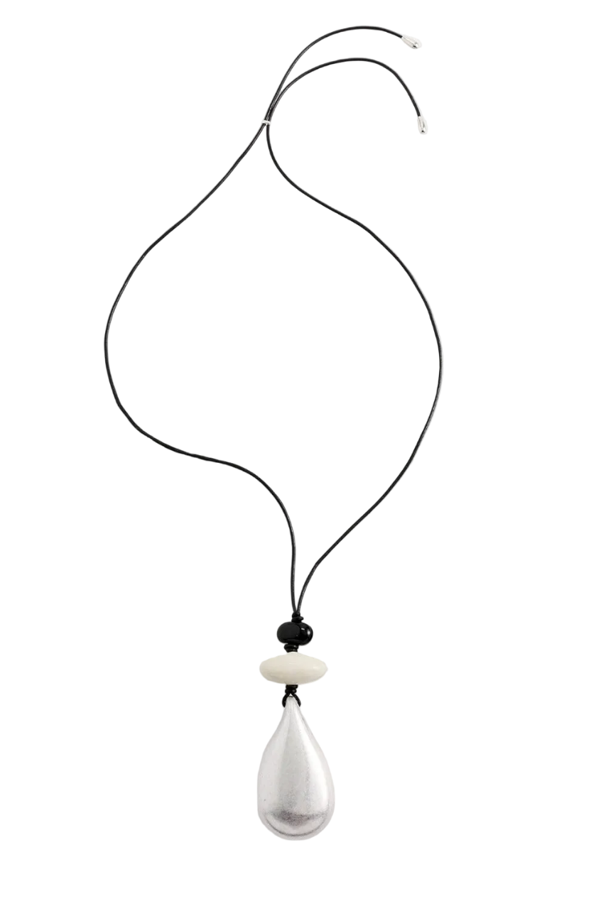 Lizzie Fortunato Museo Cord Necklace in brushed silver