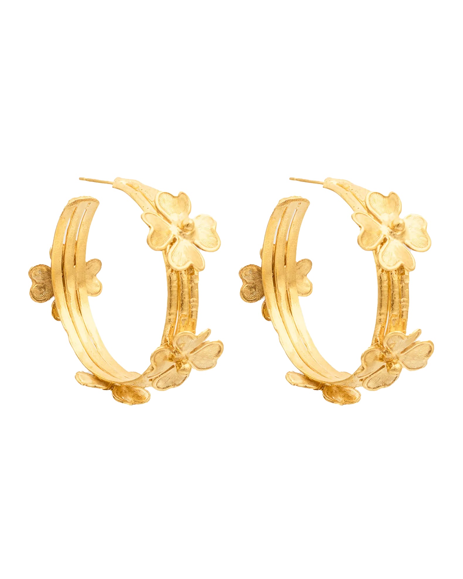 Lucky Love Earrings (Pierre/Stone/Gold)