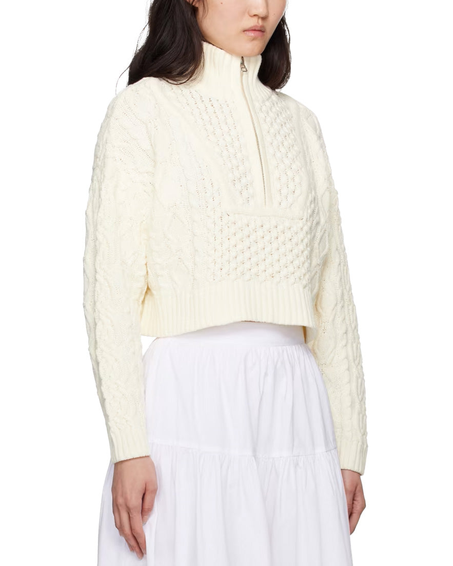 Cropped Hampton Sweater (Buttercream)