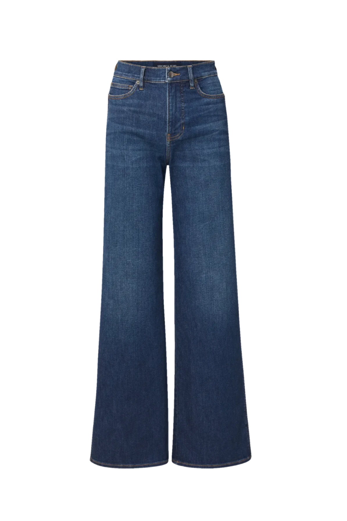 Wrabyn Taylor high-rise wide-leg jeans in a dark Sweet Dream wash with five-pocket construction and stretch denim.
