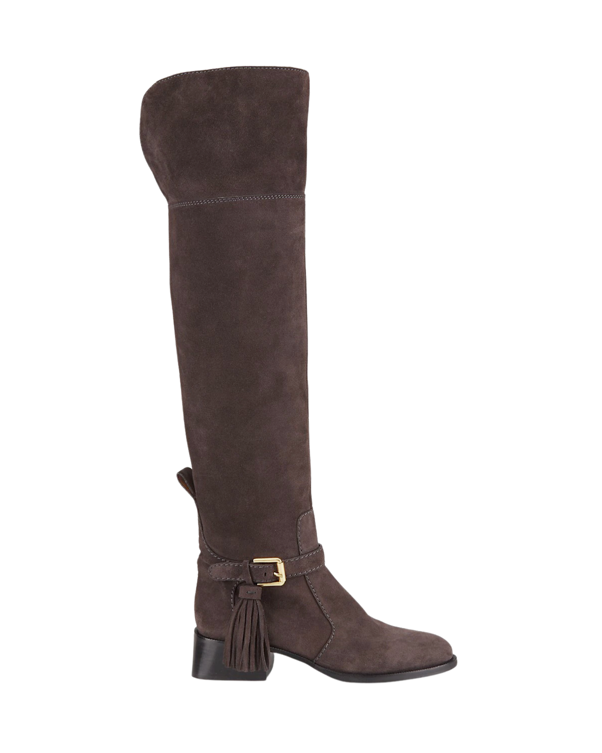 Lory Tall Boot (Dark Brown Suede)