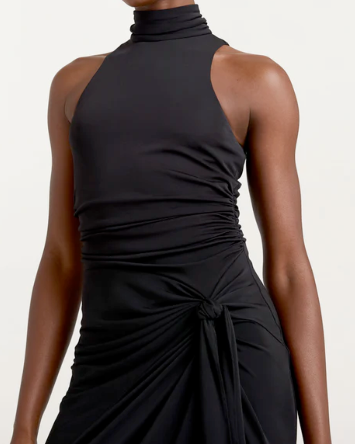 Rori Sleeveless Turtleneck Dress (Black)