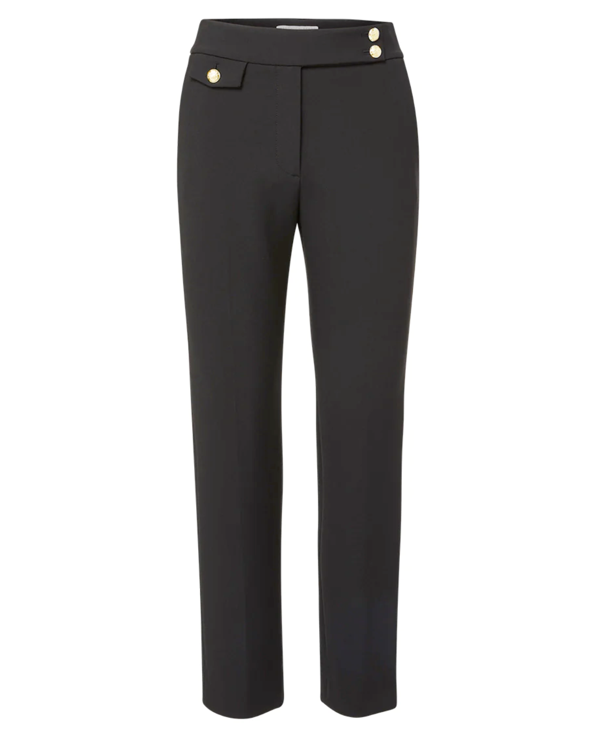 Buy Kaffe Sakura High Waist Zipped Black Trousers from the Next UK online  shop | Trousers women, Black trousers, Classic suit